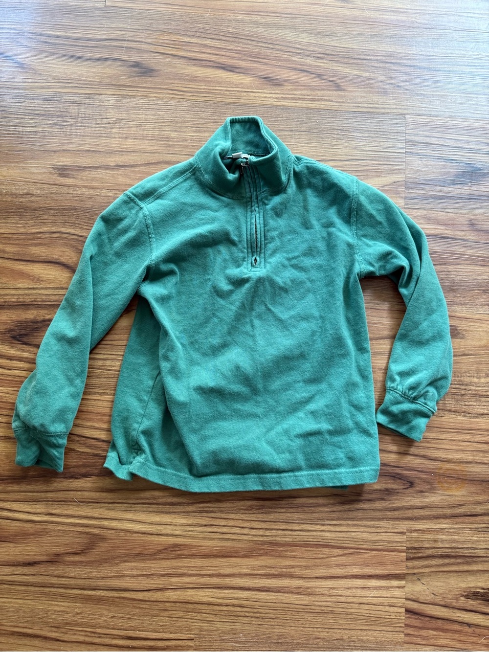 Crewcuts Green Half-Zip Long Sleeve Top